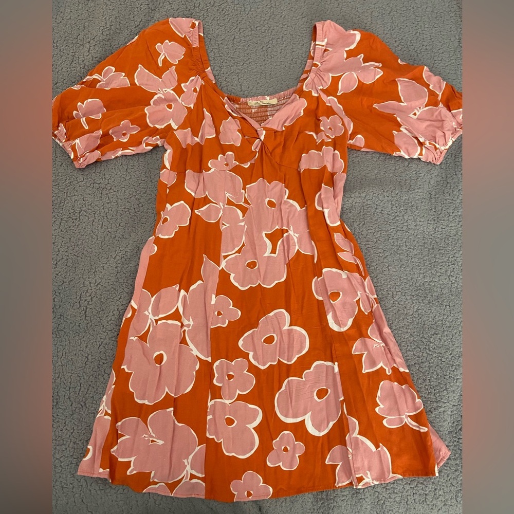 LES SEREIN PRINTED MINI DRESS
